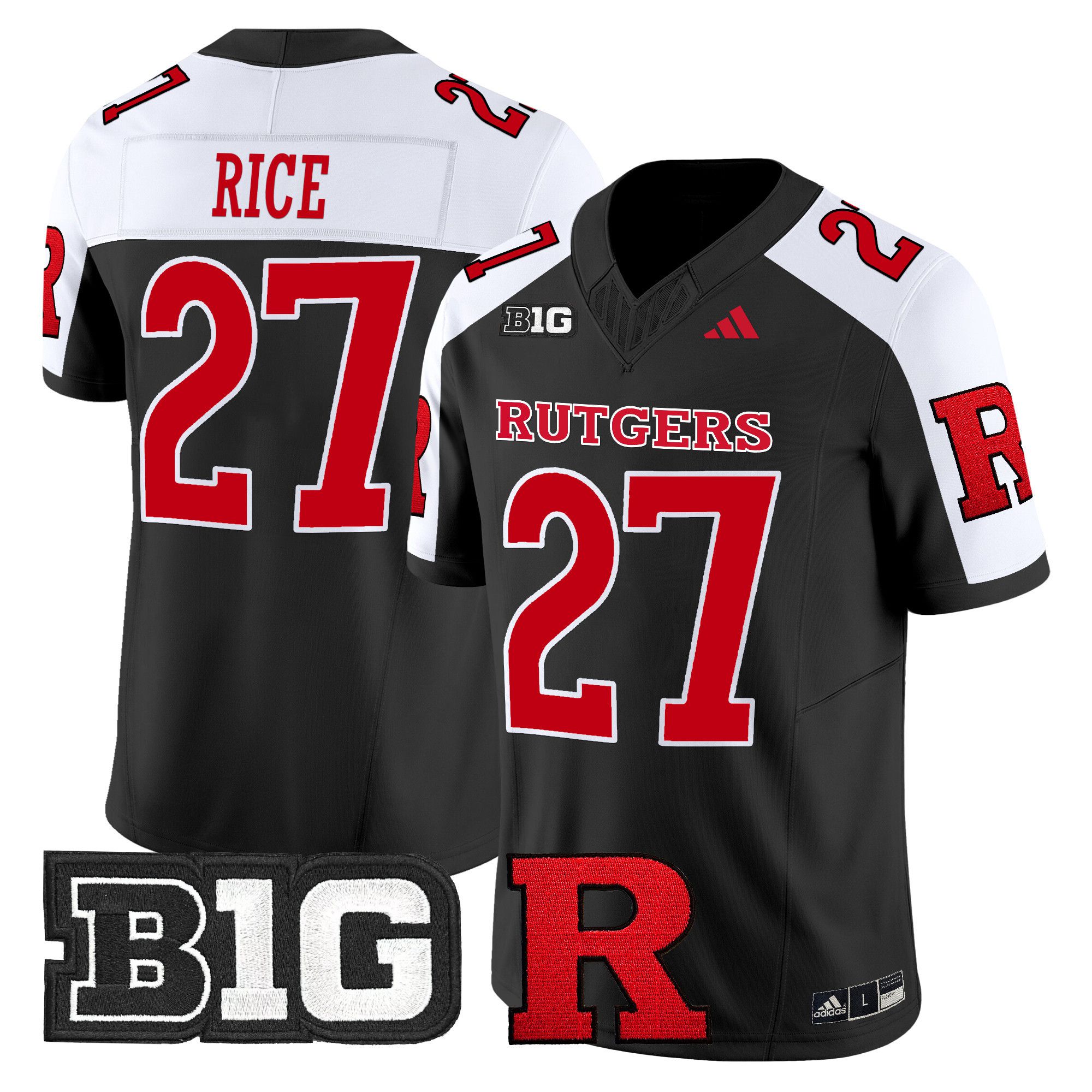Men Rutgers Scarlet Knights #27 Rice Black 2024 Vapor Limited NCAA Jersey->ncaa teams->NCAA Jersey